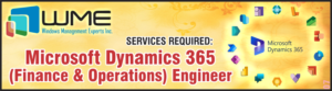 WME needs Microsoft Dynamics 365 Engineer