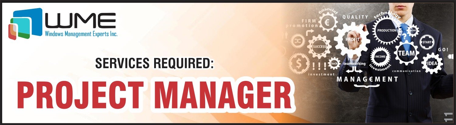 Project Manager Required by WME